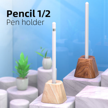 Wooden Pen Holder Storage Box for Apple Pencil (1st and 2nd Generation)