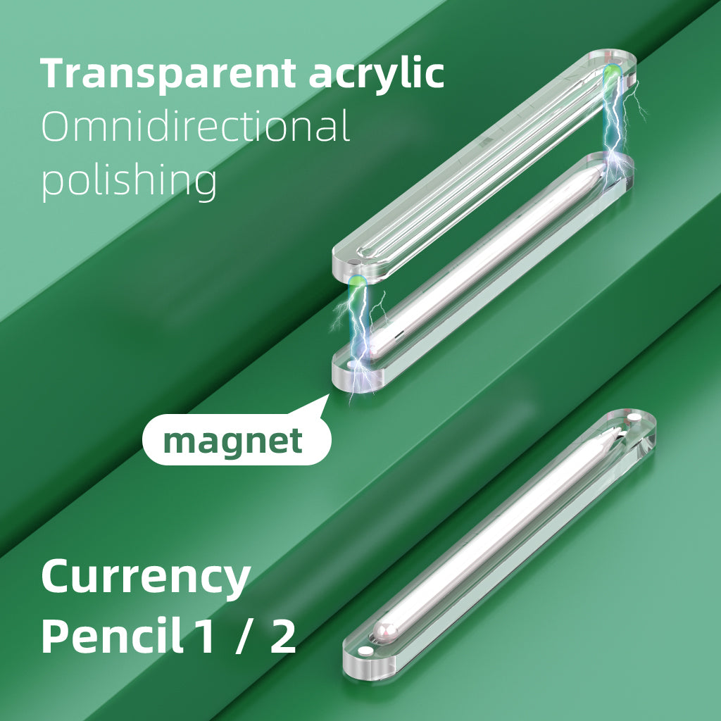 Magnetic Pencil Holder Case Stylus Storage Box for Apple Pencil (1st and 2nd Generation)