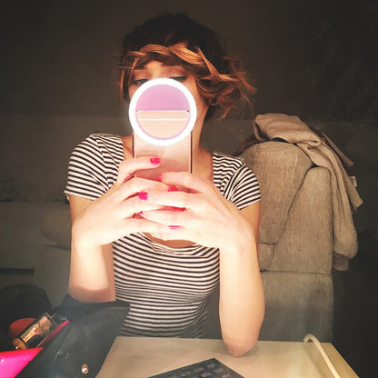 36 LEDs Ring Shape Selfie Light with 3 Adjustable Brightness Phone Lens Selfie Lamp Ring for iPhone Samsung Sony