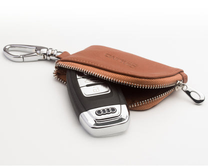 QIALINO Cowhide Leather for Apple Airpods Earphone Storage Bag