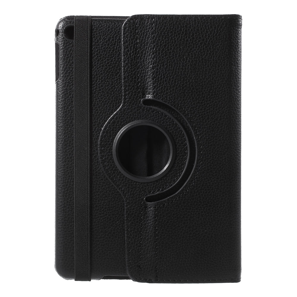 For iPad mini 4 Lychee 360-Rotation Leather Stand Case Cover