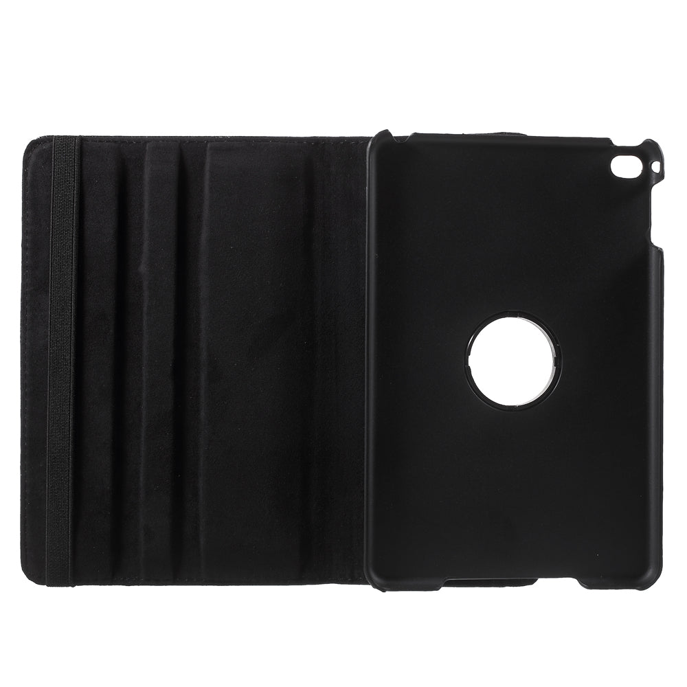 For iPad mini 4 Lychee 360-Rotation Leather Stand Case Cover