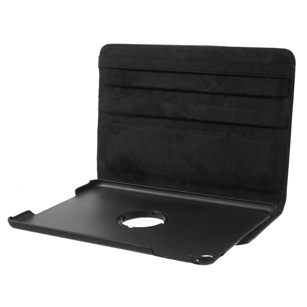 For iPad mini 4 Lychee 360-Rotation Leather Stand Case Cover