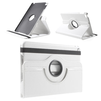 For iPad mini 4 Lychee 360-Rotation Leather Stand Case Cover