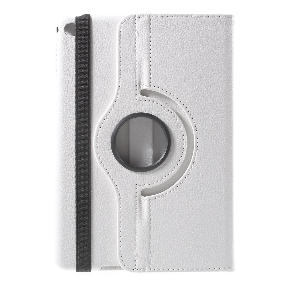 For iPad mini 4 Lychee 360-Rotation Leather Stand Case Cover