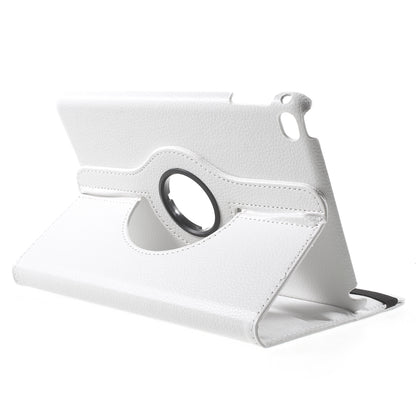 For iPad mini 4 Lychee 360-Rotation Leather Stand Case Cover
