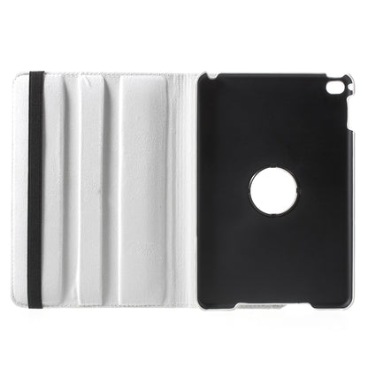 For iPad mini 4 Lychee 360-Rotation Leather Stand Case Cover