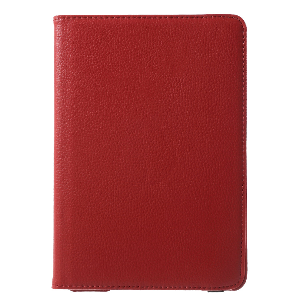 For iPad mini 4 Lychee 360-Rotation Leather Stand Case Cover