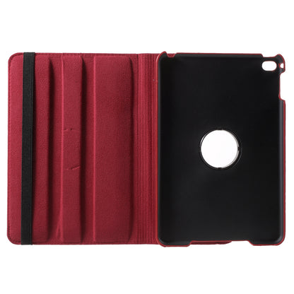 For iPad mini 4 Lychee 360-Rotation Leather Stand Case Cover