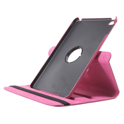 For iPad mini 4 Lychee 360-Rotation Leather Stand Case Cover