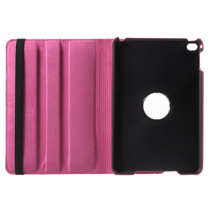 For iPad mini 4 Lychee 360-Rotation Leather Stand Case Cover