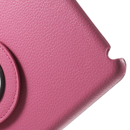 For iPad mini 4 Lychee 360-Rotation Leather Stand Case Cover