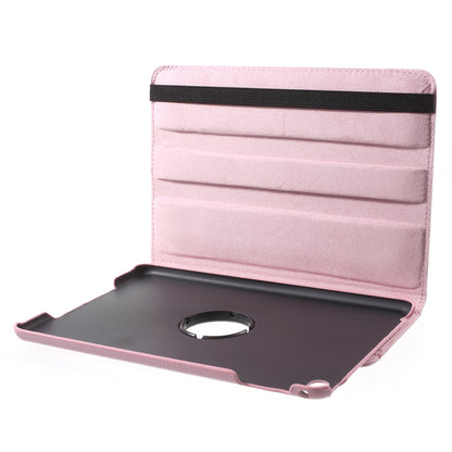 For iPad mini 4 Lychee 360-Rotation Leather Stand Case Cover