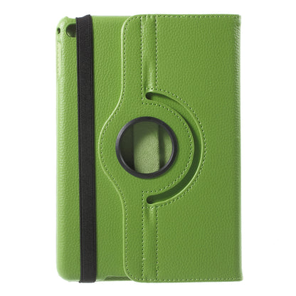For iPad mini 4 Lychee 360-Rotation Leather Stand Case Cover