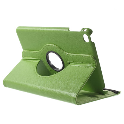 For iPad mini 4 Lychee 360-Rotation Leather Stand Case Cover