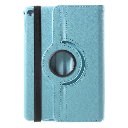 For iPad mini 4 Lychee 360-Rotation Leather Stand Case Cover