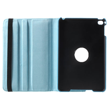 For iPad mini 4 Lychee 360-Rotation Leather Stand Case Cover