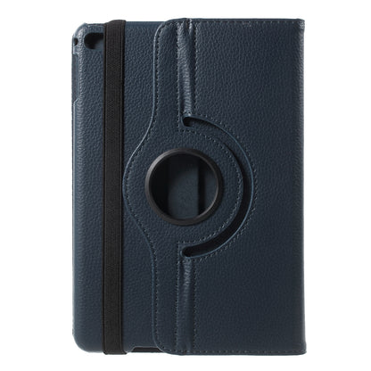 For iPad mini 4 Lychee 360-Rotation Leather Stand Case Cover