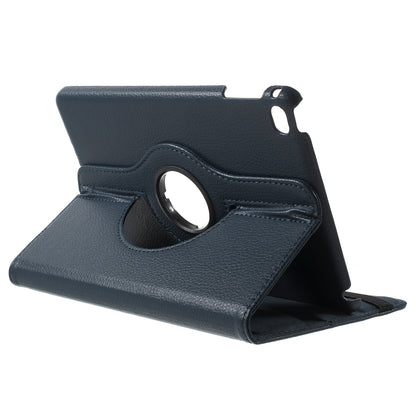 For iPad mini 4 Lychee 360-Rotation Leather Stand Case Cover
