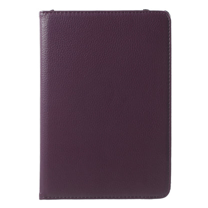 For iPad mini 4 Lychee 360-Rotation Leather Stand Case Cover
