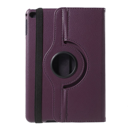 For iPad mini 4 Lychee 360-Rotation Leather Stand Case Cover