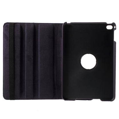 For iPad mini 4 Lychee 360-Rotation Leather Stand Case Cover