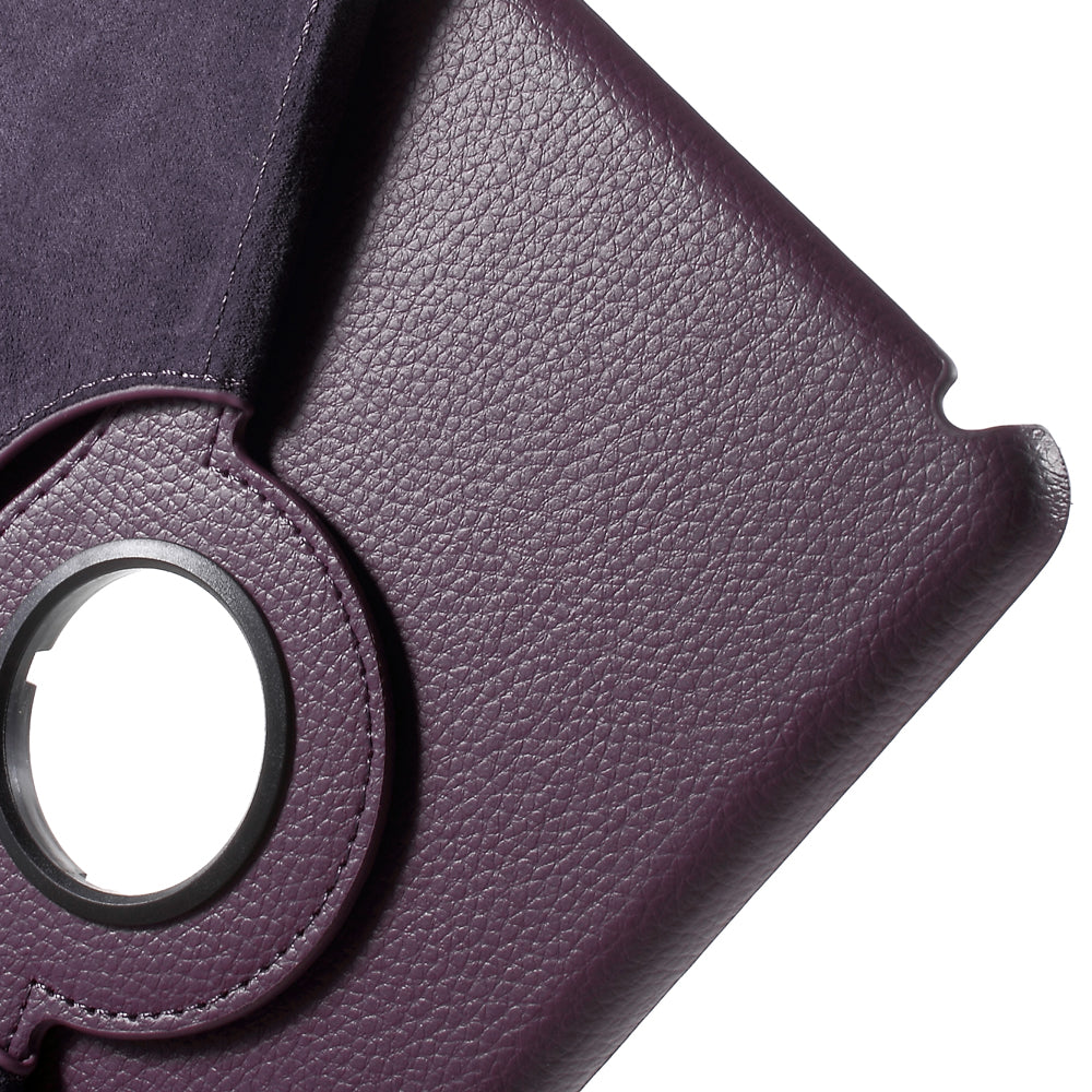 For iPad mini 4 Lychee 360-Rotation Leather Stand Case Cover