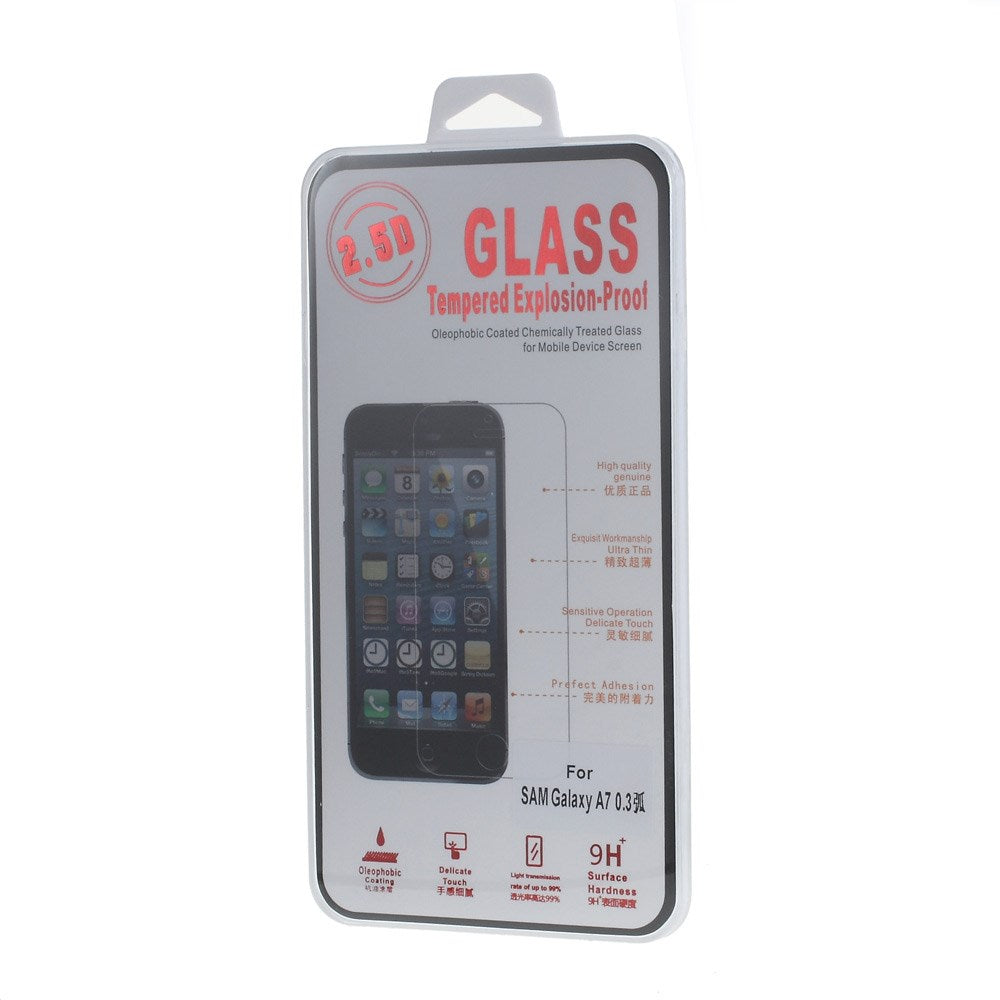 0.3mm Explosion-proof Tempered Glass Screen Film for Samsung Galaxy A7 SM-A700F (Arc Edge)