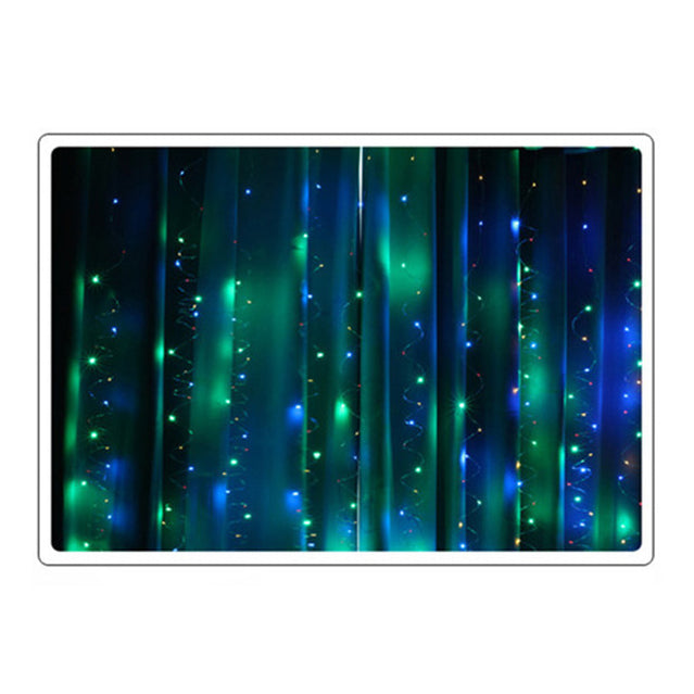 USB Remote Feather Curtain Light String Night Light Wedding Party Decor 3x3m