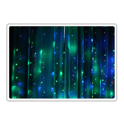 USB Remote Feather Curtain Light String Night Light Wedding Party Decor 3x3m
