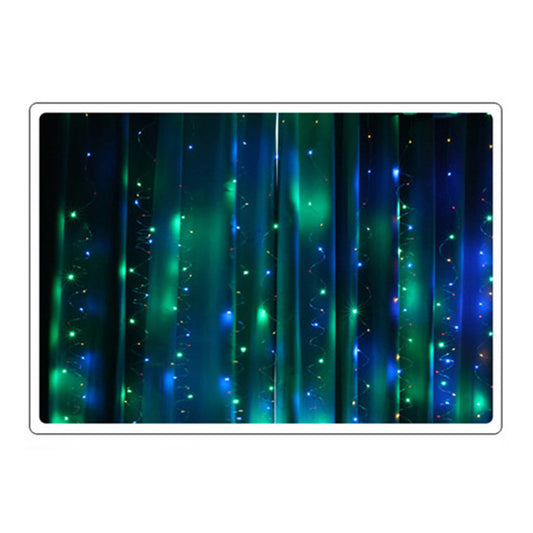 USB Remote Feather Curtain Light String Night Light Wedding Party Decor 3x3m