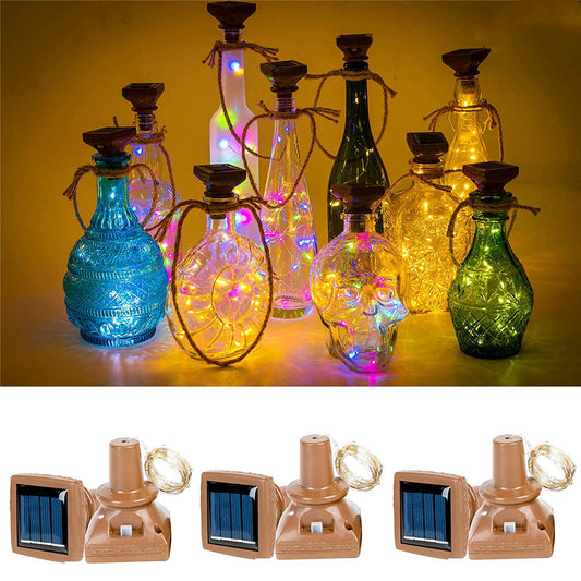 20 LED Bottle Cork Copper-wire Solar Powered Waterproof Decor String Lights