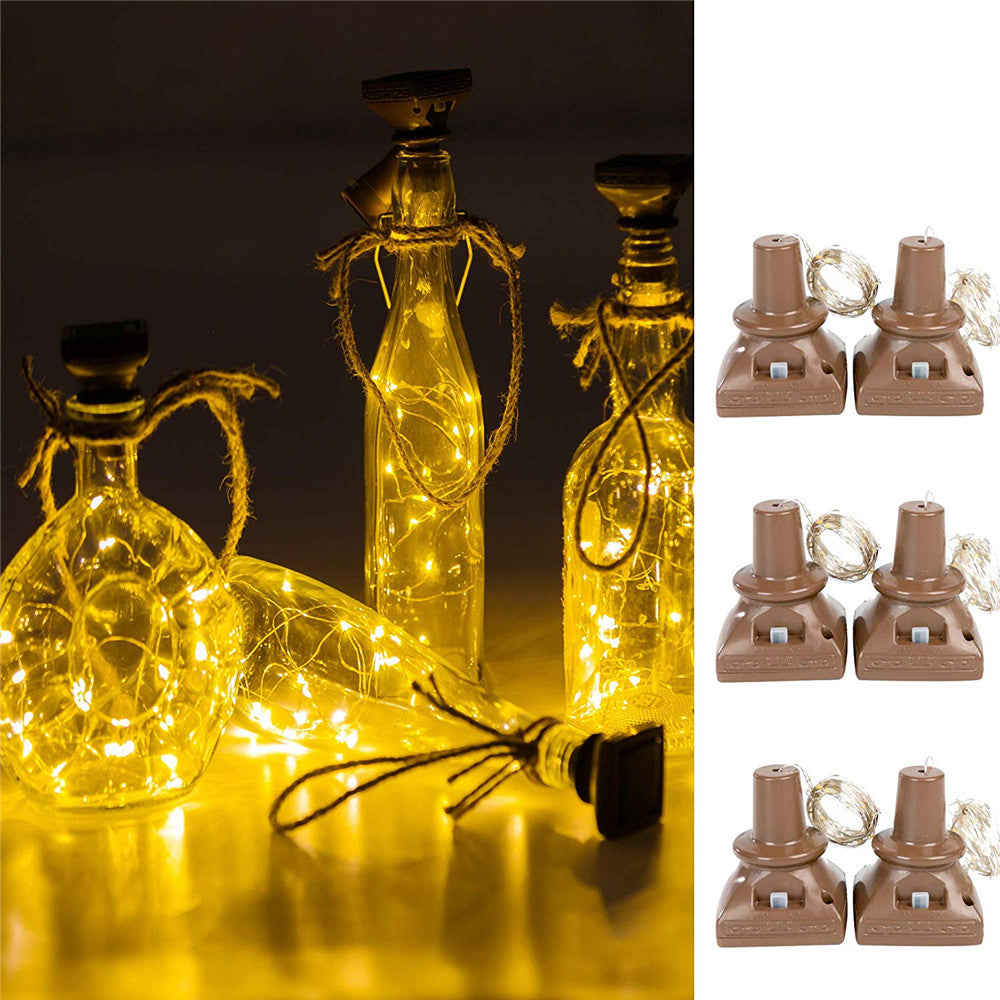 20 LED Bottle Cork Copper-wire Solar Powered Waterproof Decor String Lights