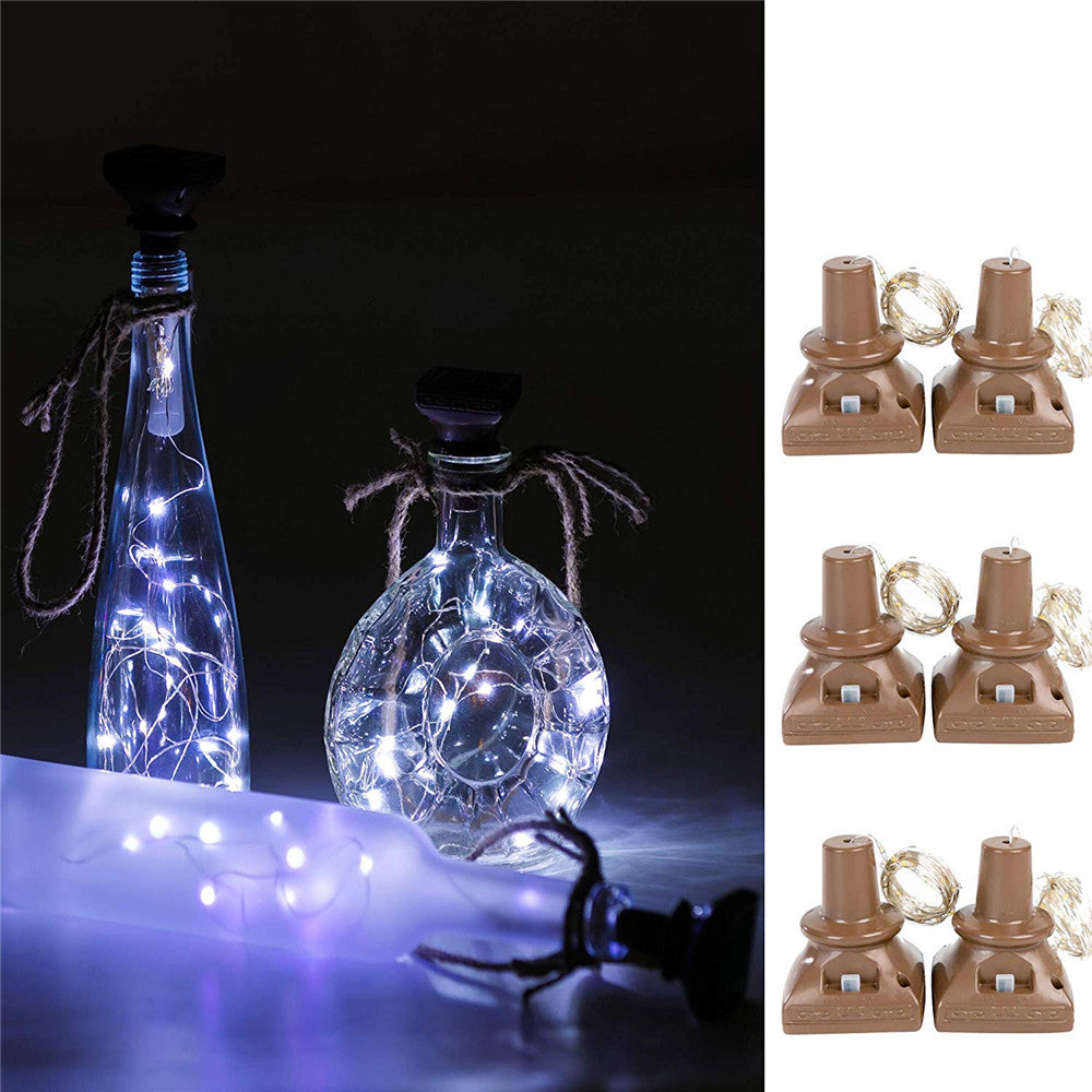 20 LED Bottle Cork Copper-wire Solar Powered Waterproof Decor String Lights