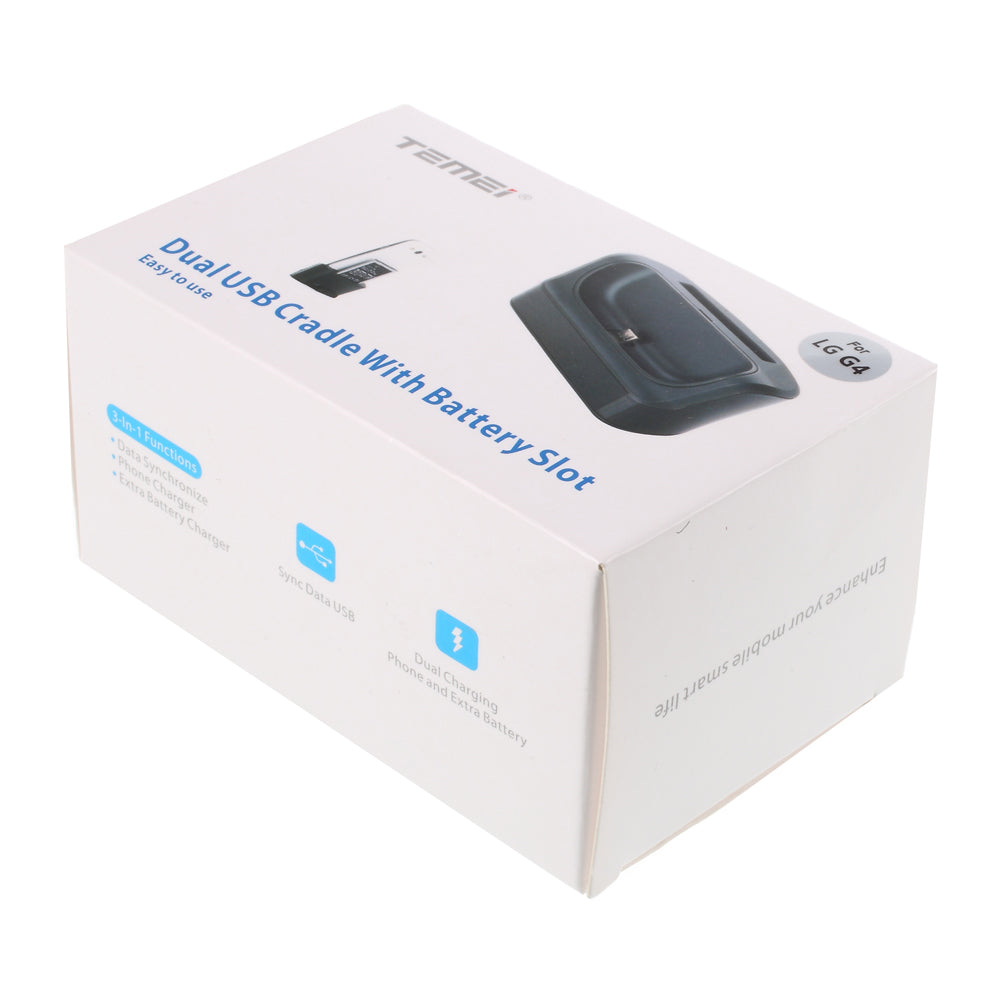 USB Charger Dock Cradle w/ Spare Battery Slot for LG G4