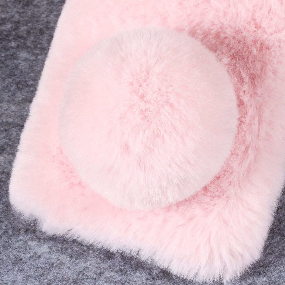 For Huawei P20 Lite / Nova 3e (China) Rabbit Shape Fluffy Fur Coated Rhinestone TPU Protective Mobile Shell