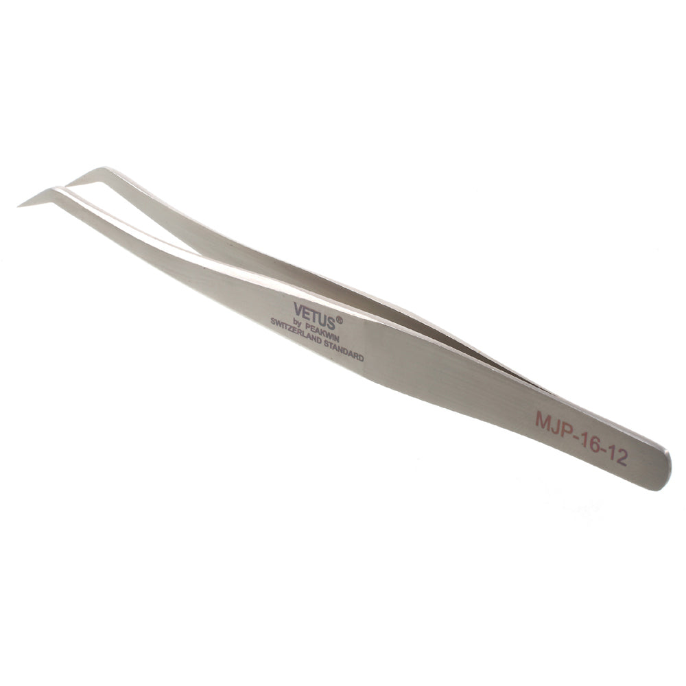 VETUS MJP-16-12 VETUS High Strength Stainless Steel Professional Curved Tip Tweezers Repair Tool