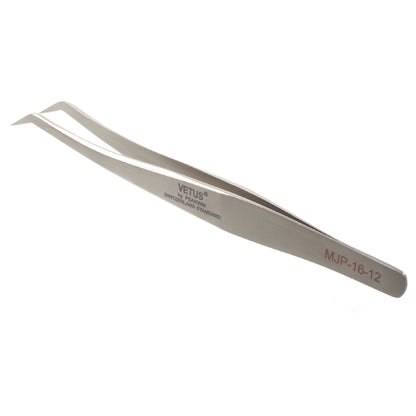 VETUS MJP-16-12 VETUS High Strength Stainless Steel Professional Curved Tip Tweezers Repair Tool