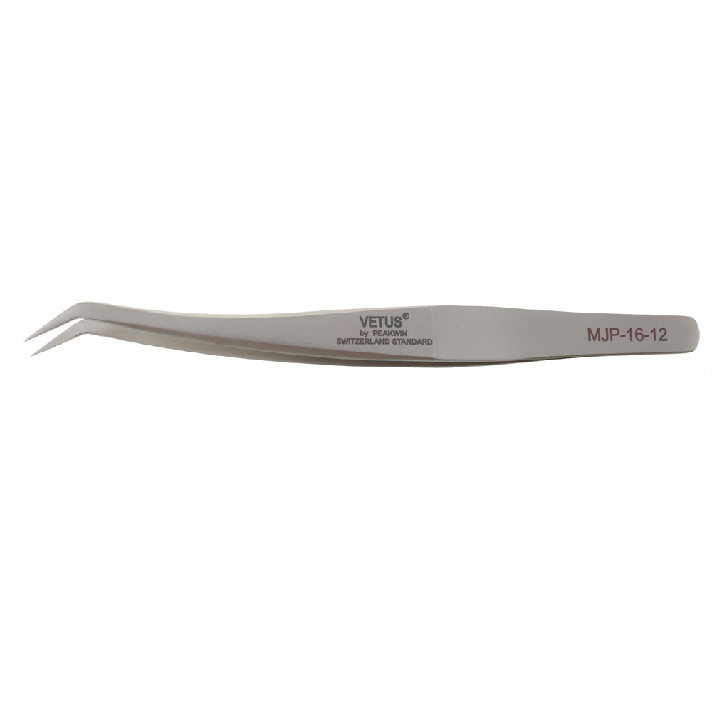 VETUS MJP-16-12 VETUS High Strength Stainless Steel Professional Curved Tip Tweezers Repair Tool