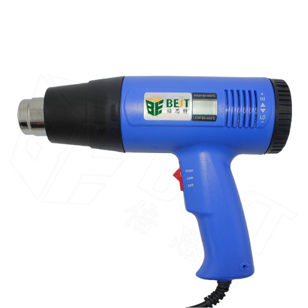 BST-8016 1600W Adjustable Temperature Display Electronic Hot Air Gun for Crafts, Shrink Tubing, Repair