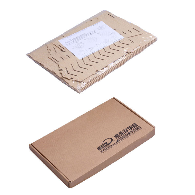 BG6039 Wooden 24-Grid Desktop Supplies Organizer Multi-functional Storage Box