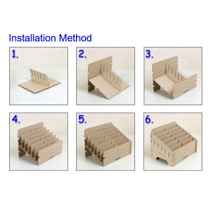 BG6039 Wooden 24-Grid Desktop Supplies Organizer Multi-functional Storage Box