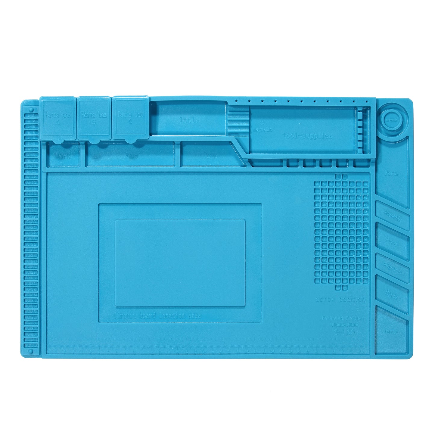 IPARTS EXPERT Heat Insulation Magnetic Screw Keeper Silicone Mat Cell Phone Maintenance Platform Pad