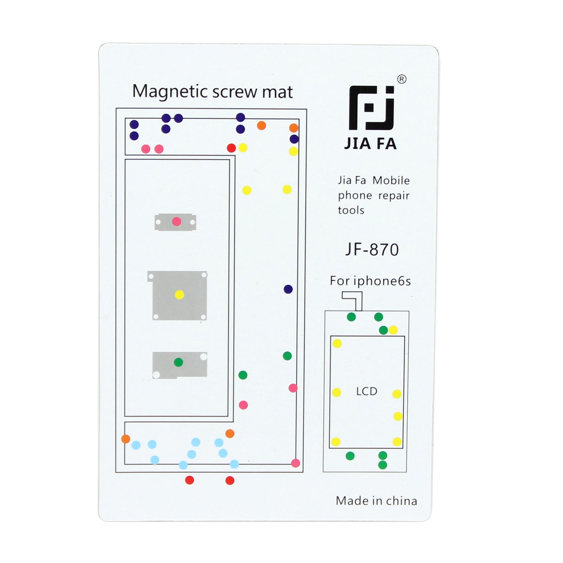 JIAFA JF-870 Magnetic Screw Mat Phone Repair Tool for iPhone 6s 4.7-inch