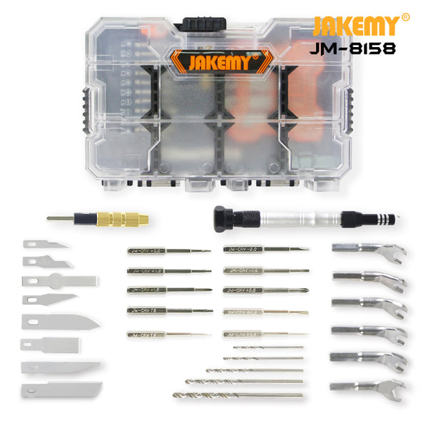 JAKEMY JM-8158 34 in 1 Scalpel Knife Multifunction Tools Set Art Pen Knife Precision Cutter
