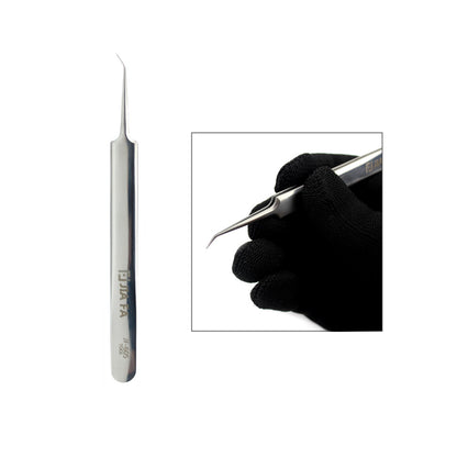 JIAFA JF-605 Multi-purpose Curved Tip Stainless Steel Tweezer