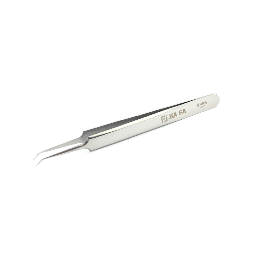 JIAFA JF-605 Multi-purpose Curved Tip Stainless Steel Tweezer