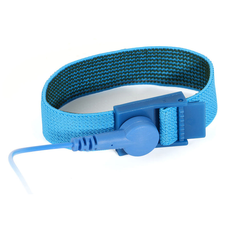 BST Anti Static ESD Wrist Strap Grounding Adjustable Elastic Bracelet - Blue