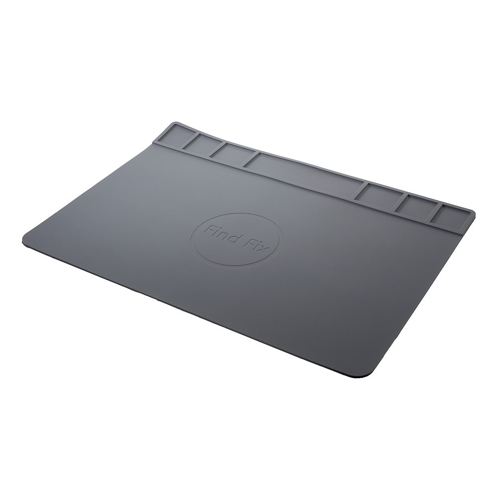 Professional Magnetic Screw Keeper Silicone Mat Cell Phone Maintenance Platform - Grey