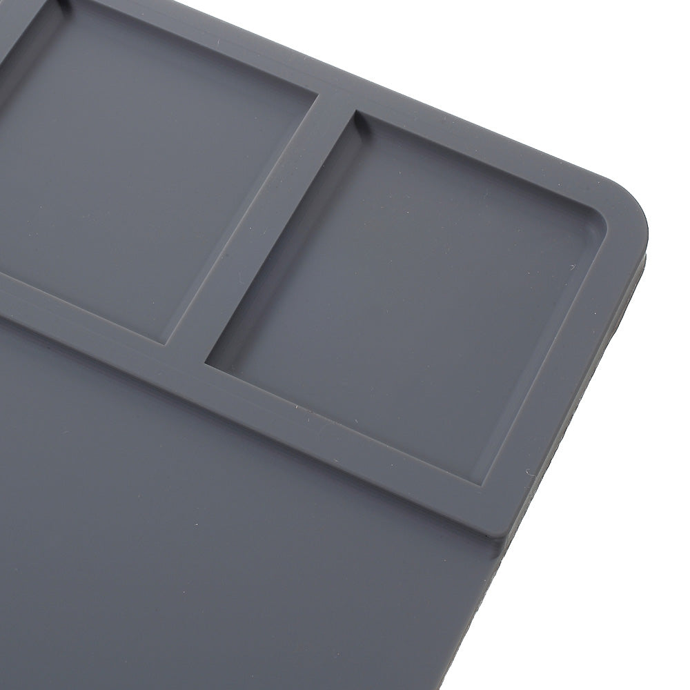 Professional Magnetic Screw Keeper Silicone Mat Cell Phone Maintenance Platform - Grey